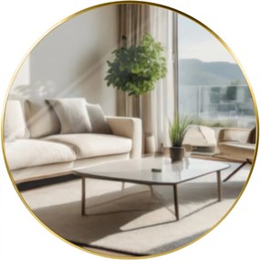 Nástenné zrkadlo Elsie XL 323829 - 80x80 cm - Zlatá lesk