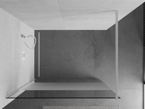 Mexen Kioto, Walk-In sprchová zástena 110 x 200 cm, 8mm sklo číre/námraza, biely profil, 800-110-101-20-35