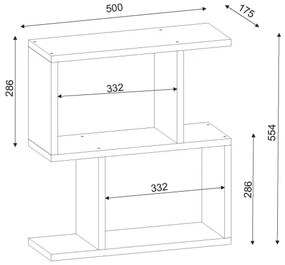 Odkladací stolík KARINUS 55,4x50 cm biela