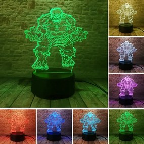 3D LED Lampička Hulk MARVEL