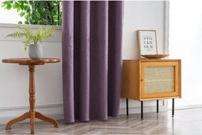 Zatemňovací záves DUNES VELVET 140x250 cm, fialový Zavesenie: Kovové krúžky