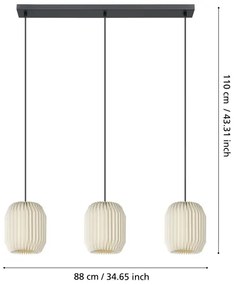 Eglo 44102 - Luster na lanku BELGRAVE 3xE27/40W/230V
