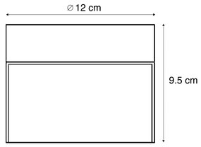 Moderné stropné svietidlo čierne s dymovým sklom - Puck