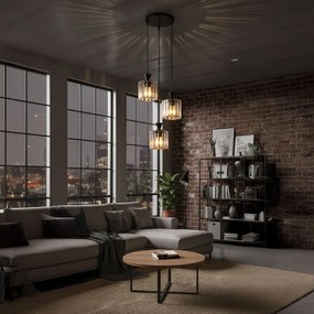 Toolight Toolight, závesné svietidlo 3xE27, EBT025-3CP, čierna, OSW-01225