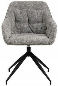 Otočné jídelní křeslo Brooke šedé