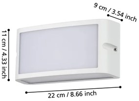 Eglo 900807 - LED Vonkajšie nástenné svietidlo CAMARDA LED/10,5W/230V biela IP54