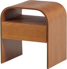 Nočný stolík s poličkami v prírodnej farbe Momo – WOOOD