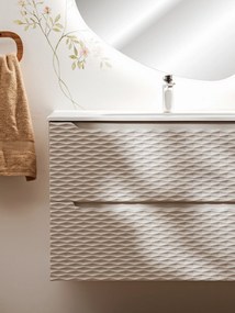 Comad Kúpeľňová skrinka pod umývadlo Ocean Beige 70 béžová/dub olejovaný