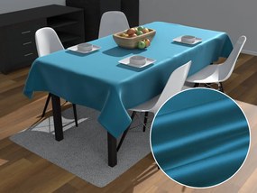 Biante Saténový obdĺžnikový obrus polyesterový Satén LUX-L050 Petrolejovo modrý 100x160 cm