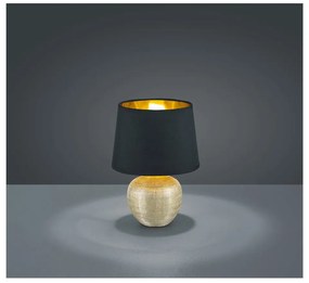 Čierna stolová z keramiky a tkaniny Trio Luxor, výška 26 cm