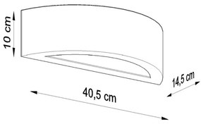 Nástenné svietidlo ATENA 1xE27/60W/230V šedá