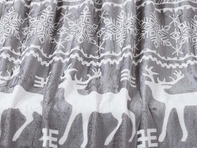 XPOSE® Mikroplyšová  deka VIANOCE  - sivá 140x200 cm