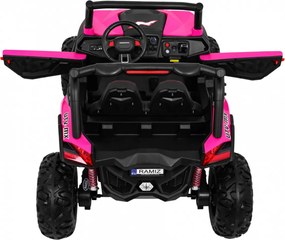 Ramiz Detský kočík SuperStar ružový + pohon 4x4 + diaľkové ovládanie + batožinový priestor + MP3 LED + zámok dverí