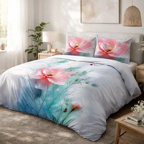 SATÉNOVÉ OBLIEČKY SATYNLOVE PREMIUM 140X200 CM, 1KS 70X80 CM KVETY