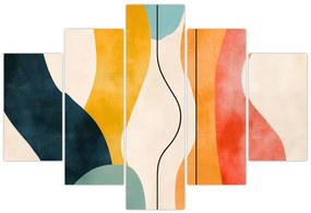 Obraz - Minimalistická farebná ilustrácia II. (150x105 cm)
