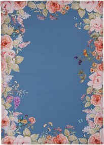 Modrá bavlnená utierka Flower & Fiesta - 50*70 cm