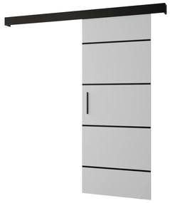 Posuvné dvere 80 cm Slavdro 4 (biela matná + čierna matná). Akcia -6%. Vlastná spoľahlivá doprava až k Vám domov. 1108822