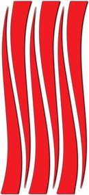 Zrkadlová nálepka na stenu čiary | HELGA: Zrkadlo Silver Plexisklo 30 x 15 cm 2873-9396 OX007- 3D modern stickers