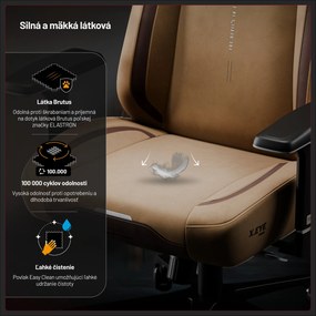 Herná stolička látková hnedá, Normal: Diablo X.Eye Prime Camel Brown