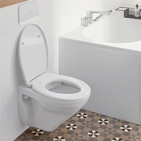 VILLEROY &amp; BOCH O.novo WC sedátko s poklopom, s funkciou QuickRelease a Softclosing, biela alpská, 9M38S101