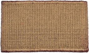 Červená ručne vyrobená rohožka z kokosových vlákien srdca - 75*45*4cm