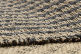 Koberec JUTE 3650 so strapcami čierny / béžový