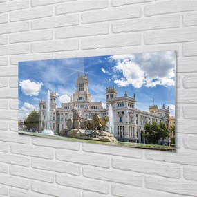Nástenný panel  Spain Fountain Palace Madrid 125x50 cm