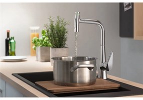 HANSGROHE S510-F770 SilicaTec granitový dvojdrez, montáž na pracovnú dosku, 880 x 510 mm, grafitová čierna, 43316170