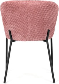 Jedálenská stolička bouclé, ružová CT-W1077 PINK2