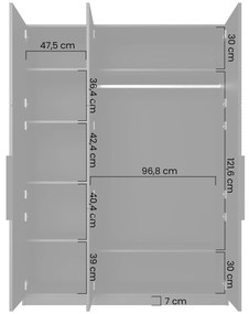 Skriňa Asha 150 cm - kašmírová