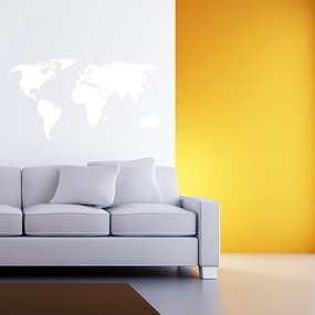 Sablio Samolepka na stenu: Mapa sveta - 150x75 cm