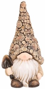 Záhradná dekorácia Škriatok lopatka, 11 x 9 x 21 cm, polyresin