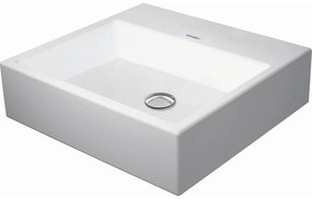 DURAVIT Vero Air obdĺžniková umývadlová misa bez otvoru, bez prepadu, 500 x 470 mm, biela, s povrchom WonderGliss, 23525000701