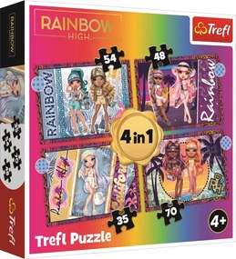 Trefl Puzzle 4v1 - Módne bábiky