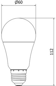 Mexen Nova, LED žiarovka E27, A60, 10W, teplá - 3000K, 1055 lm - L100-E27-1030-01