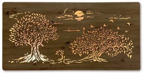 Li-Go 5307/DUB2 - LED stmievateľná nástenná dekorácia LED/24W/230V 120x60 cm dub