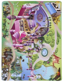 Koberce Breno Kusový koberec Ultra Soft Zámek, viacfarebná,130 x 180 cm