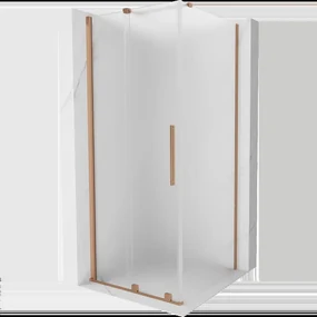 Mexen Velar posuvná sprchová kabína 120 x 120 cm, mrazivá meď, brúsená meď - 871-120-120-31-65