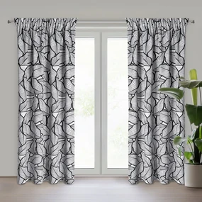 ZÁVES NA PÁSKE ROMI 140X270 CM BIELA