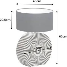 Stolová lampa 48097 Harmony Čierna Biela  - Komfort-nábytok