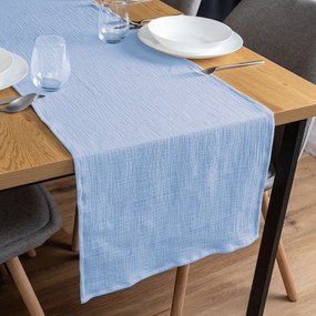 Biante Mušelínový behúň na stôl MSN-039 Nebesky modrý 20x140 cm