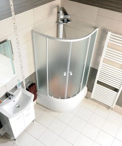 Aqualine Aqualine, Sprchová vanička akrylátová, štvrťkruh 90x90x28cm vrátane nožičiek, R550, C93