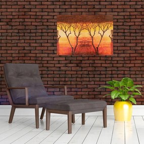 Sklenený obraz - Africká savana (70x50 cm)