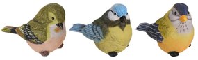 Záhradná figúrka z polistone Birds, sada 3ks, 9 cm, viacfarebná