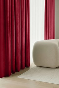 Velúrový záves SOFT VELVET červený 140x250 cm
