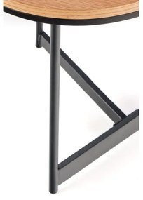 Konferenčný stolík CARIDA 49x45 cm čierna/dub