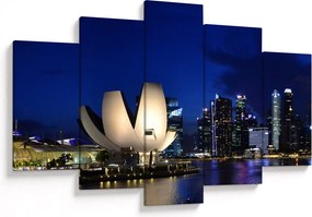 Obraz nočného Singapuru (150x105 cm)