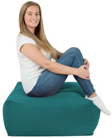 Plyšová taburetka modrá