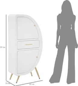 Úložná skrinka Venus 60 cm biela/zlatá
