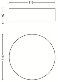 Philips 30175/87/16 - Stropné svietidlo MYLIVING VELOUR 2xE27/23W/230V